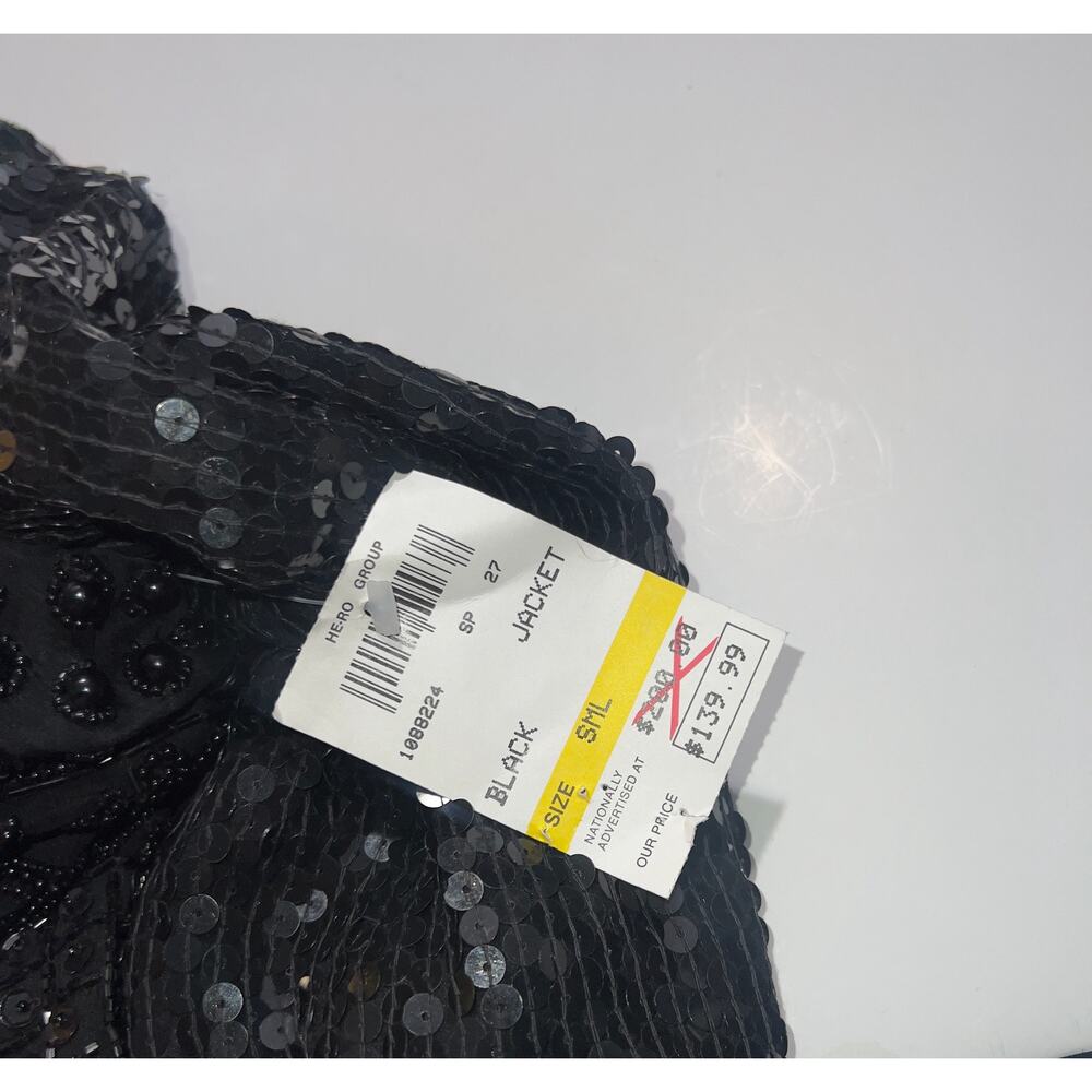 Niteline women’s 100% silk sequins beaded black blazer unknown sequins skirt - Picture 5 of 16
